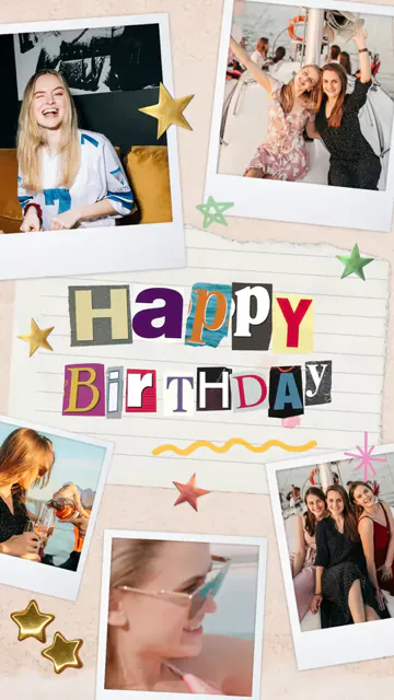 A collage made in PicCollage — Custom Birthday Greetings