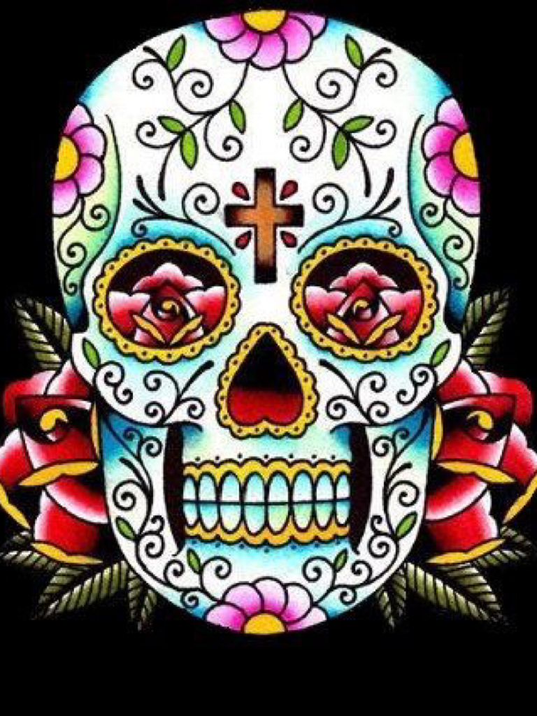 Mexikanische totenmaske tattoo